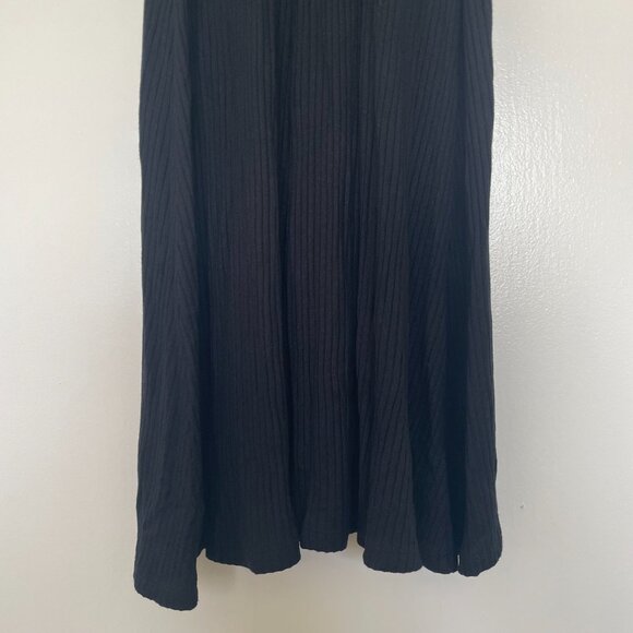 Reformation Ribbed Button Down Knit Midi Casey Dress in black - Picture 13 of 13